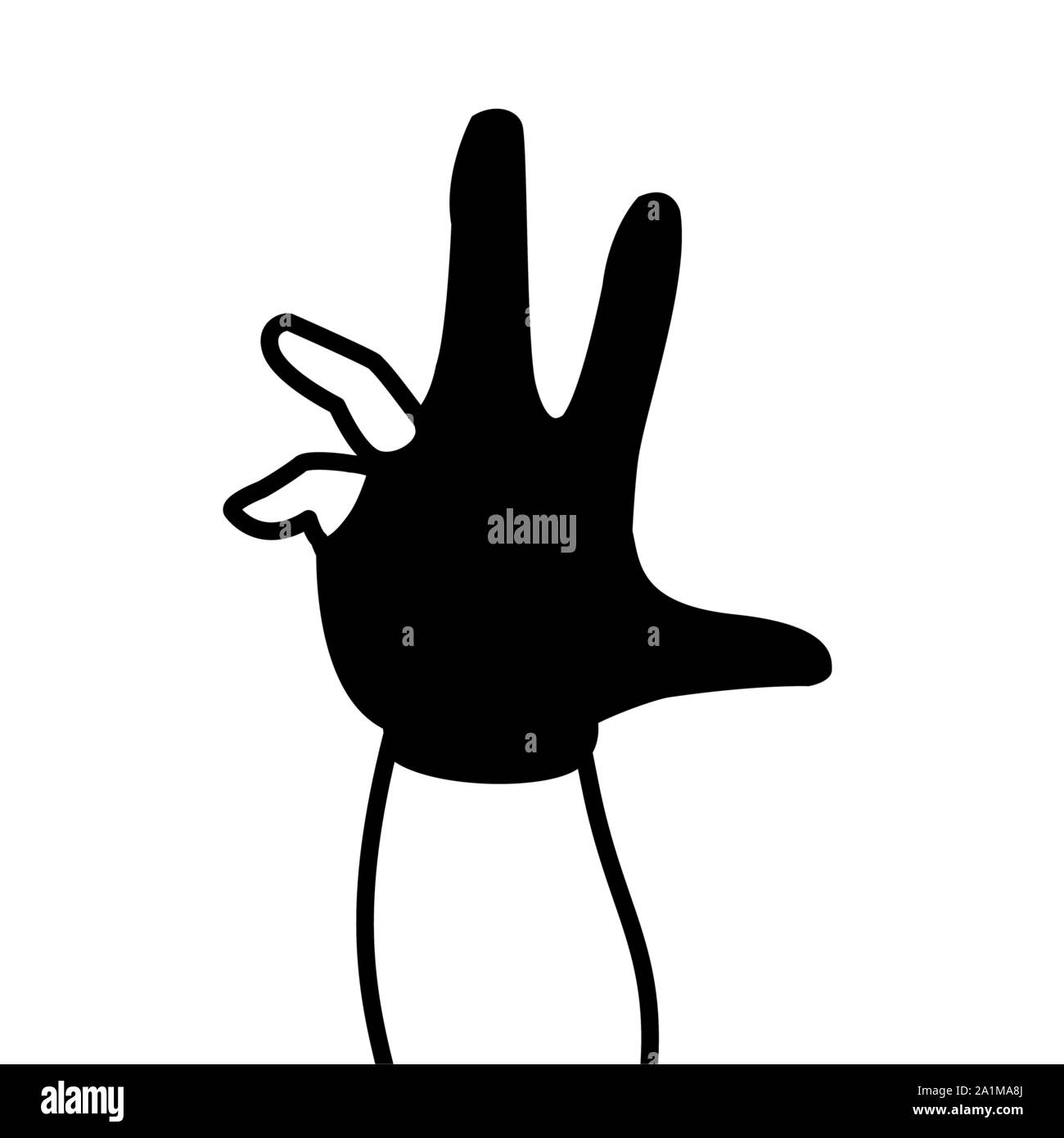 Virtual Hand Vector Hand with glove design, Augmented reality virtual technology device and ...