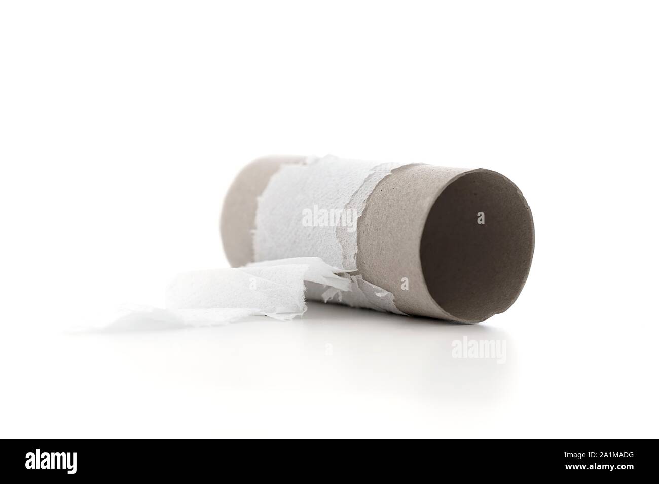 Finished toilet roll, conceptual image for diarrhoea. Stock Photo