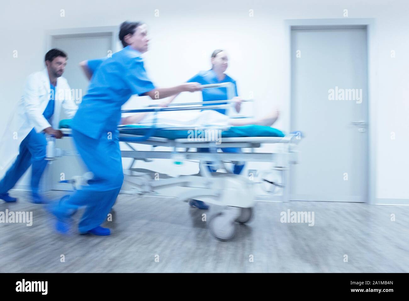 Patient on gurney deals