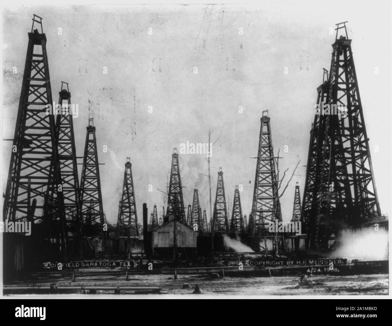 Oil Field, Saratoga, Texas Stock Photo Alamy
