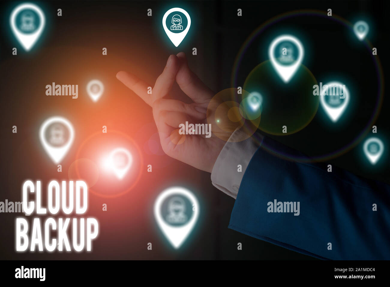 Text sign showing Cloud Backup. Business photo showcasing enable ...