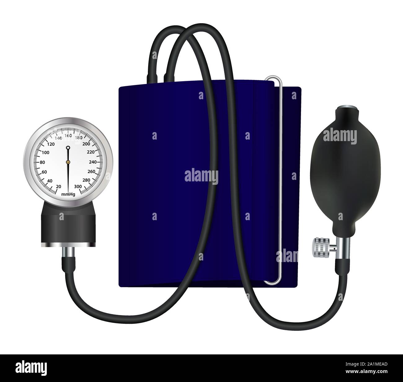 Tonometer medical device for measuring blood pressure. Isolated objects