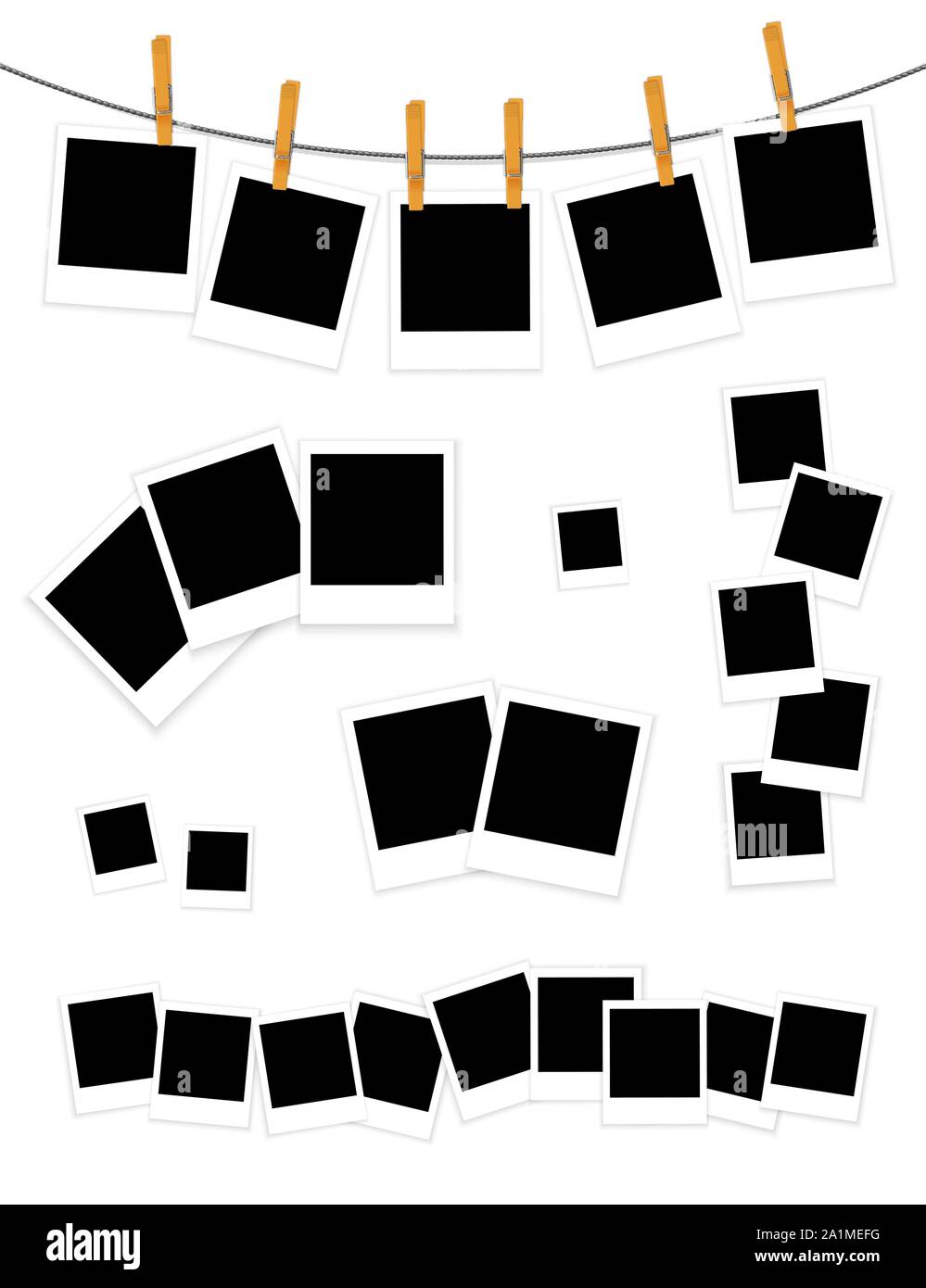 Photo frames set on white background vector Stock Vector Image & Art