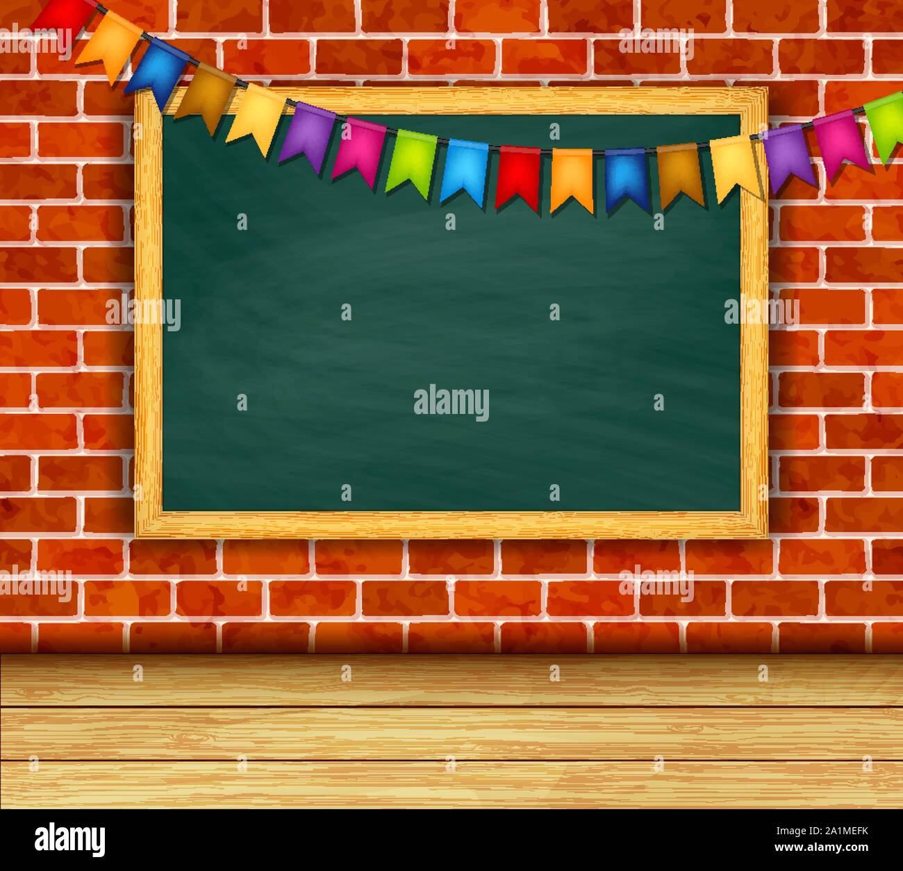 Chalkboard brick wall background Stock Vector Images Alamy