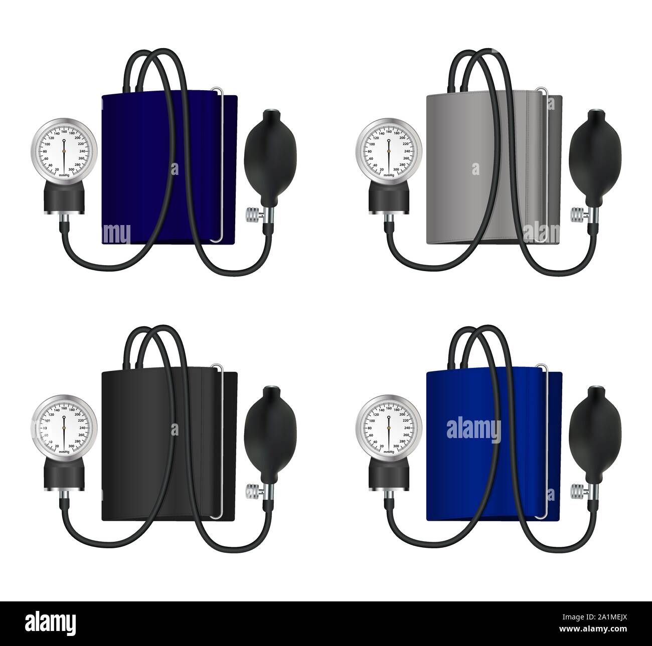 Tonometer set medical device for measuring blood pressure. Isolated ...