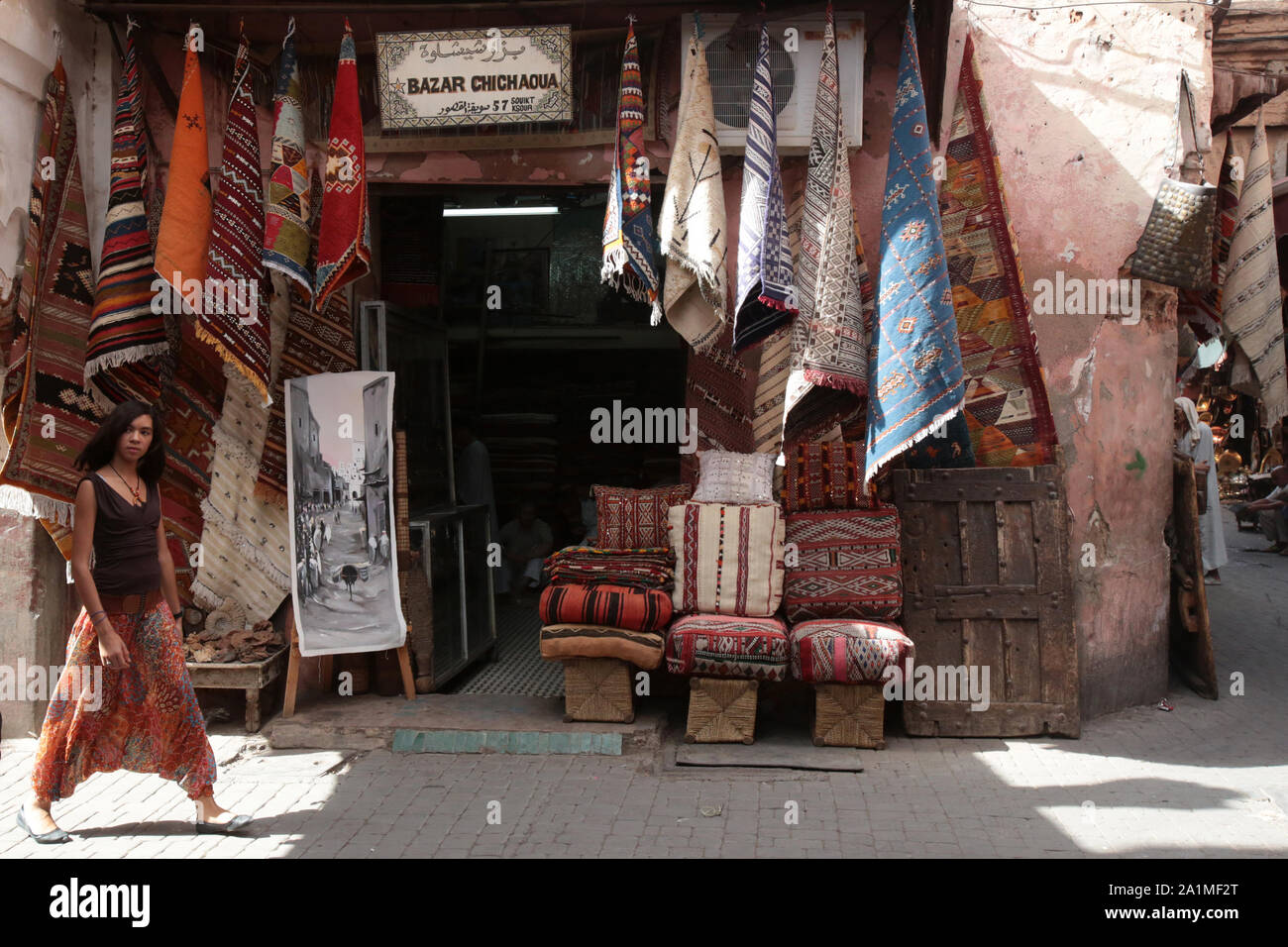Souk dans la médina de Marrakech. Marrakech. Maroc. Stock Photo