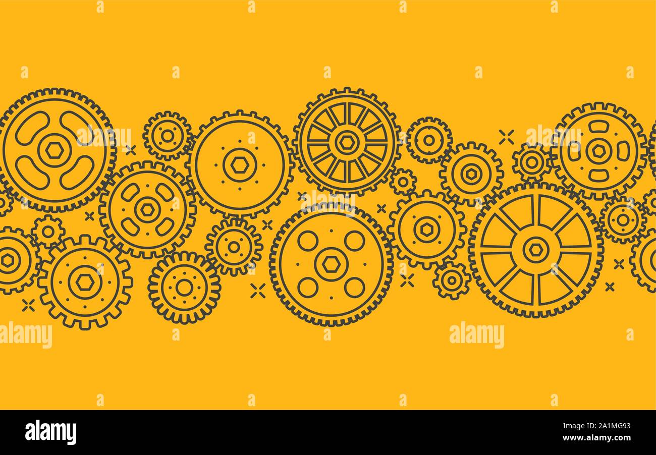 Gears. Technology, business, industry concept. Vector illustration Stock Vector