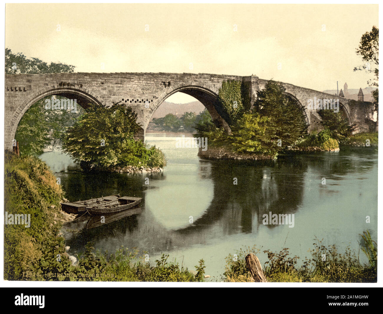 Old bridge, Stirling, Scotland; Title from the Detroit Publishing Co., catalogue J-foreign section. Detroit, Mich. : Detroit Photographic Company, 1905.; Stock Photo