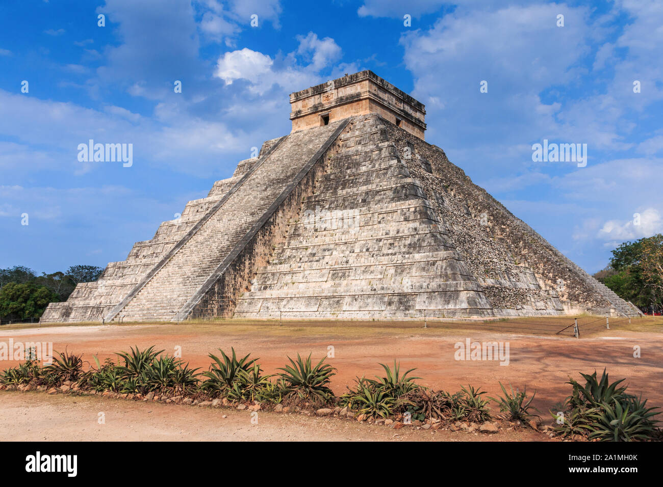 Chichen Itza, Mexico. Temple of Kukulcan, also known as El Castillo. Stock Photo