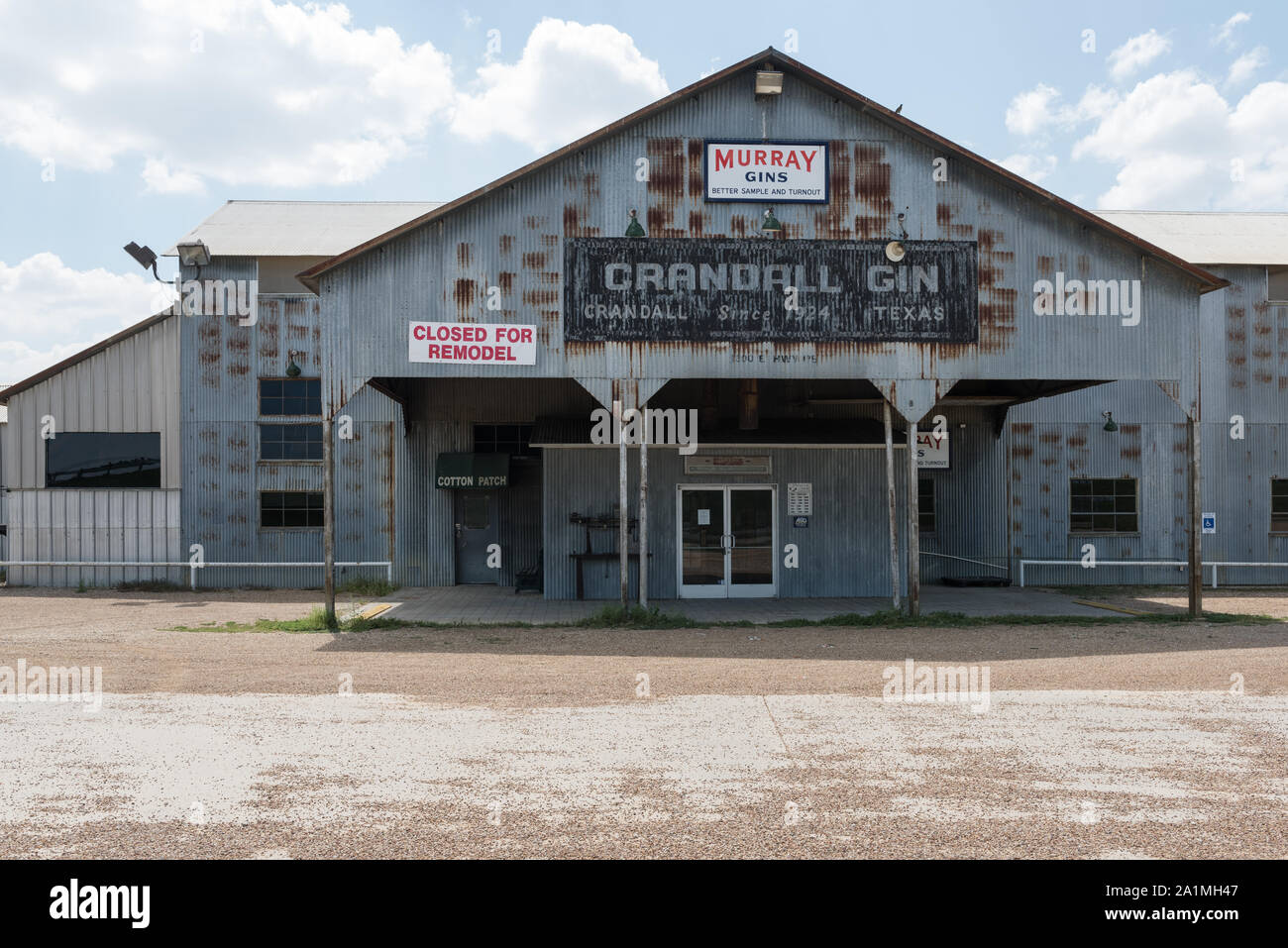 Old cotton gin converted into a restaurant near the town of Bardwell in