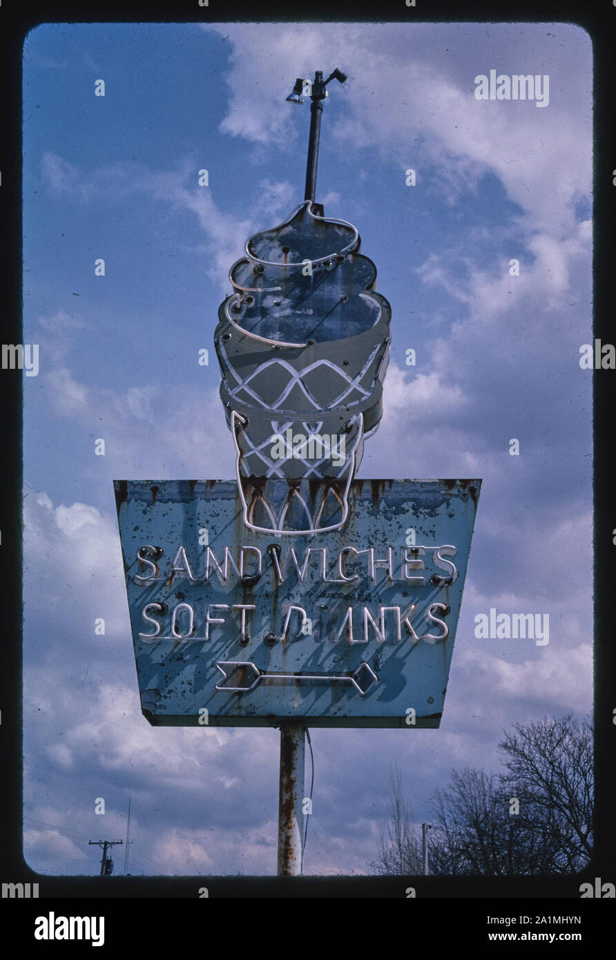 Old ice cream sign, Route 18, Sweetser, Indiana Stock Photo Alamy