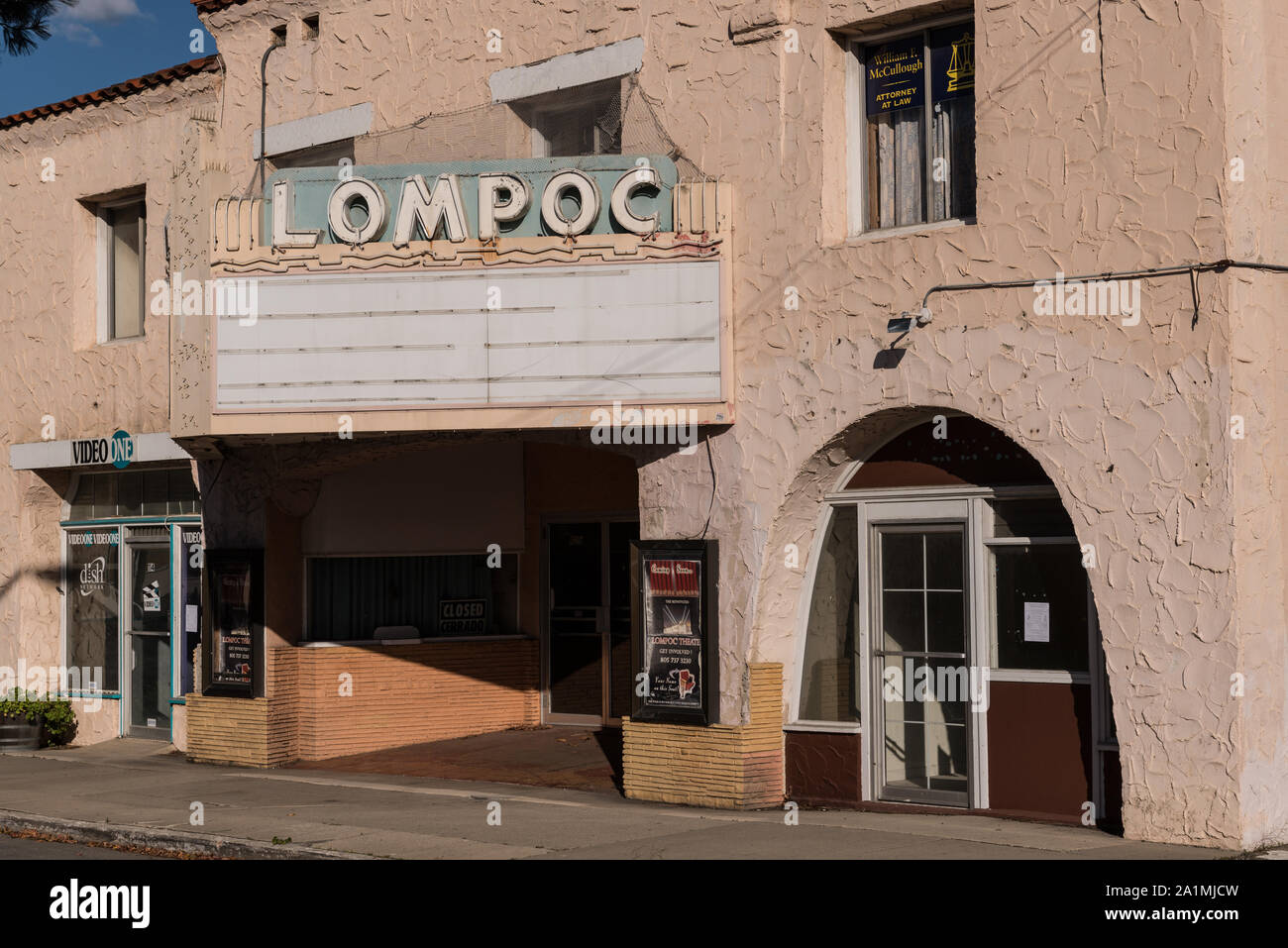Old movie theater in Lompoc, California Stock Photo Alamy