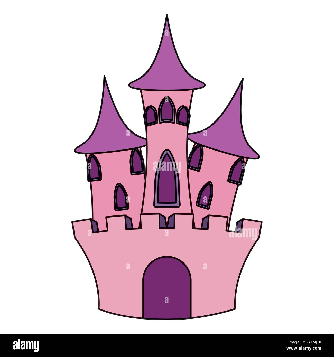 princess pink castle fairytale icon Stock Vector Image & Art - Alamy