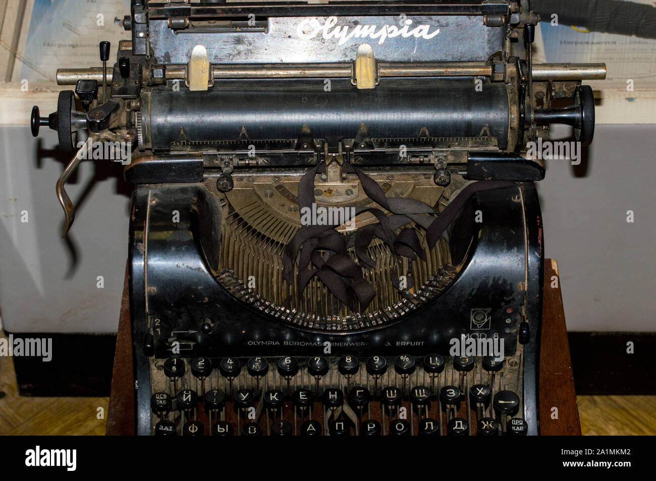 Mechanical typewriter of the early 20th century Olympia, Germany. Stock Photo