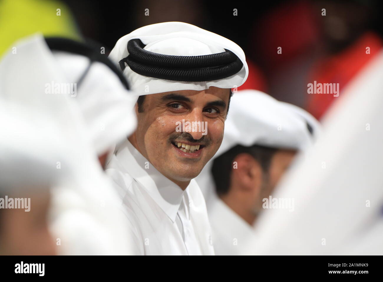 Emir of Qatar Sheikh Tamim bin Hamad Al Thani during day one of the