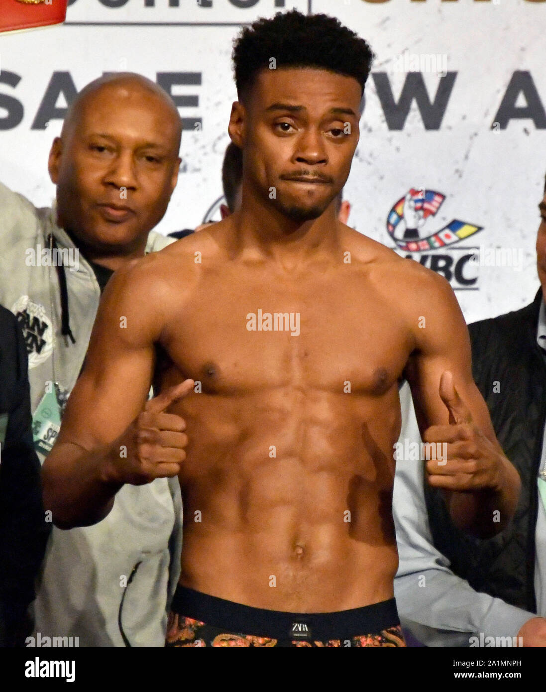 Errol Spence Jr Weighs In At 147 Pounds During Todays Weigh In Los Angeles Friday Sept 27 2019 Errol Spence Jr Will Be Fighting Shawn Porter Saturday At The Staples Center For The