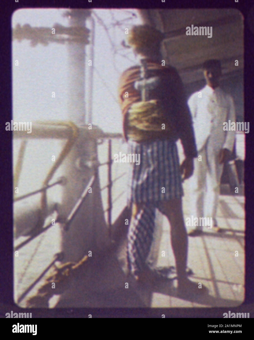 On board the steamer Kola between Bombay and Karachi Stock Photo