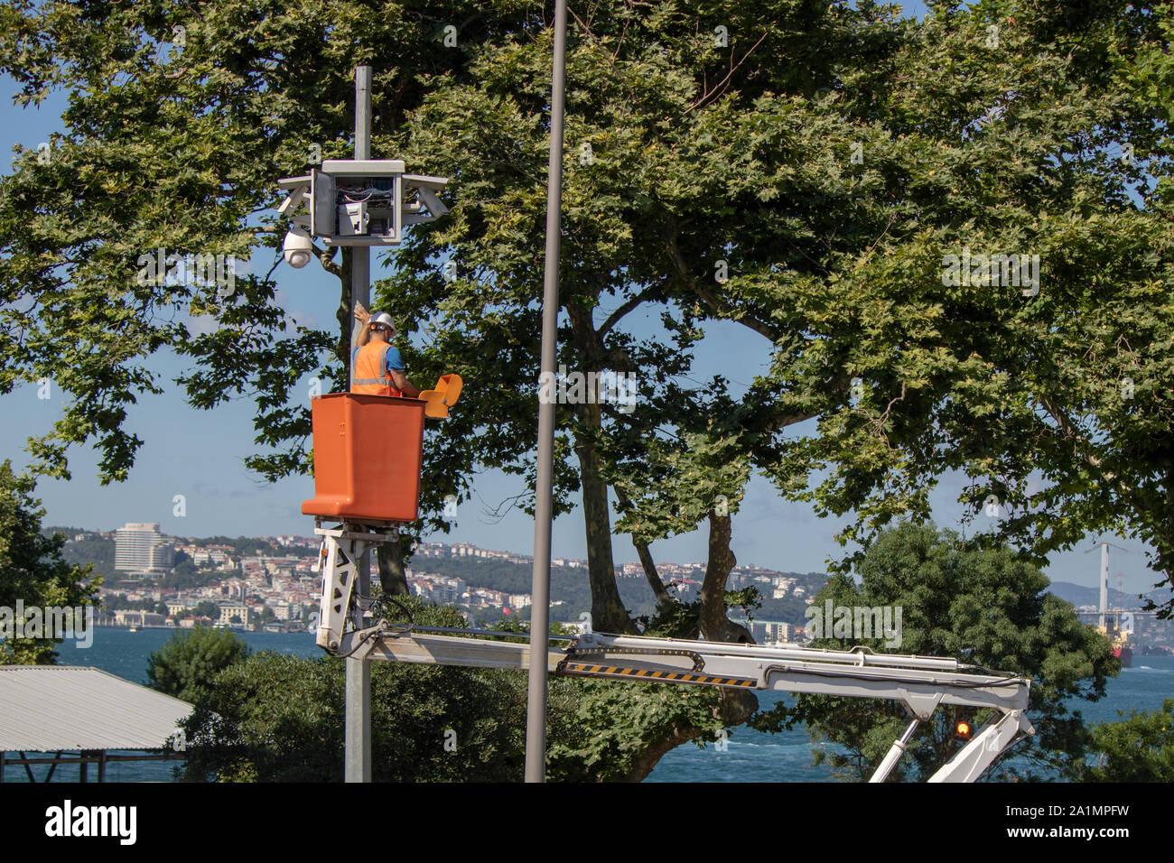 Maintenance and repair of public-owned camera for road safety Stock ...