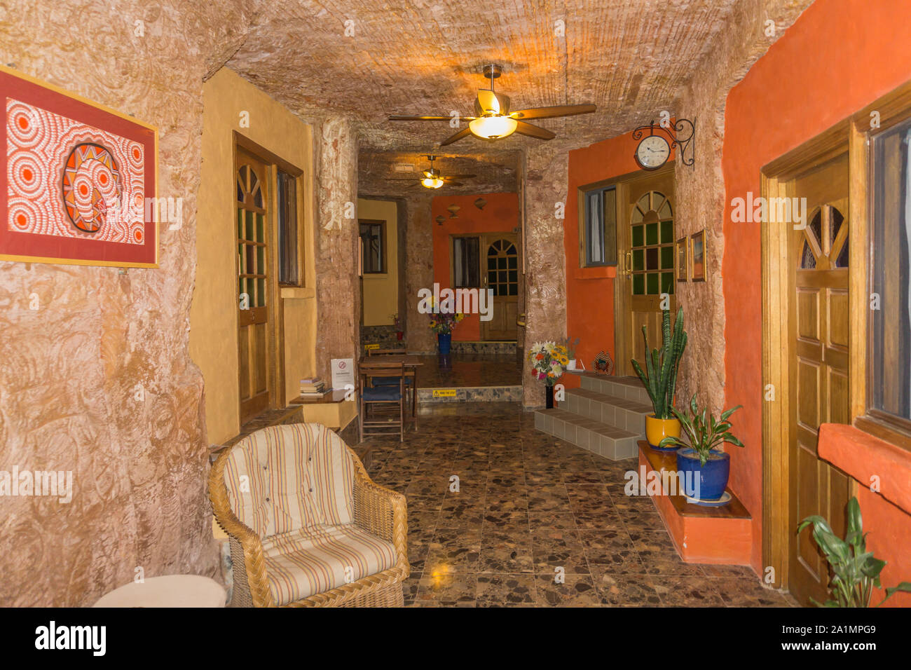 Desert Cave Hotel Coober Pedy Australia Stock Photo