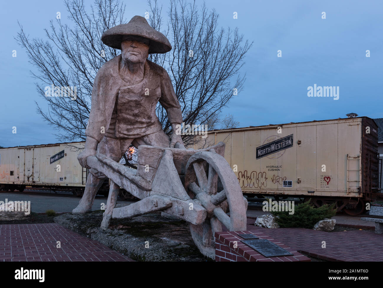 One of several remarkable roadside attractions giant, concrete statues