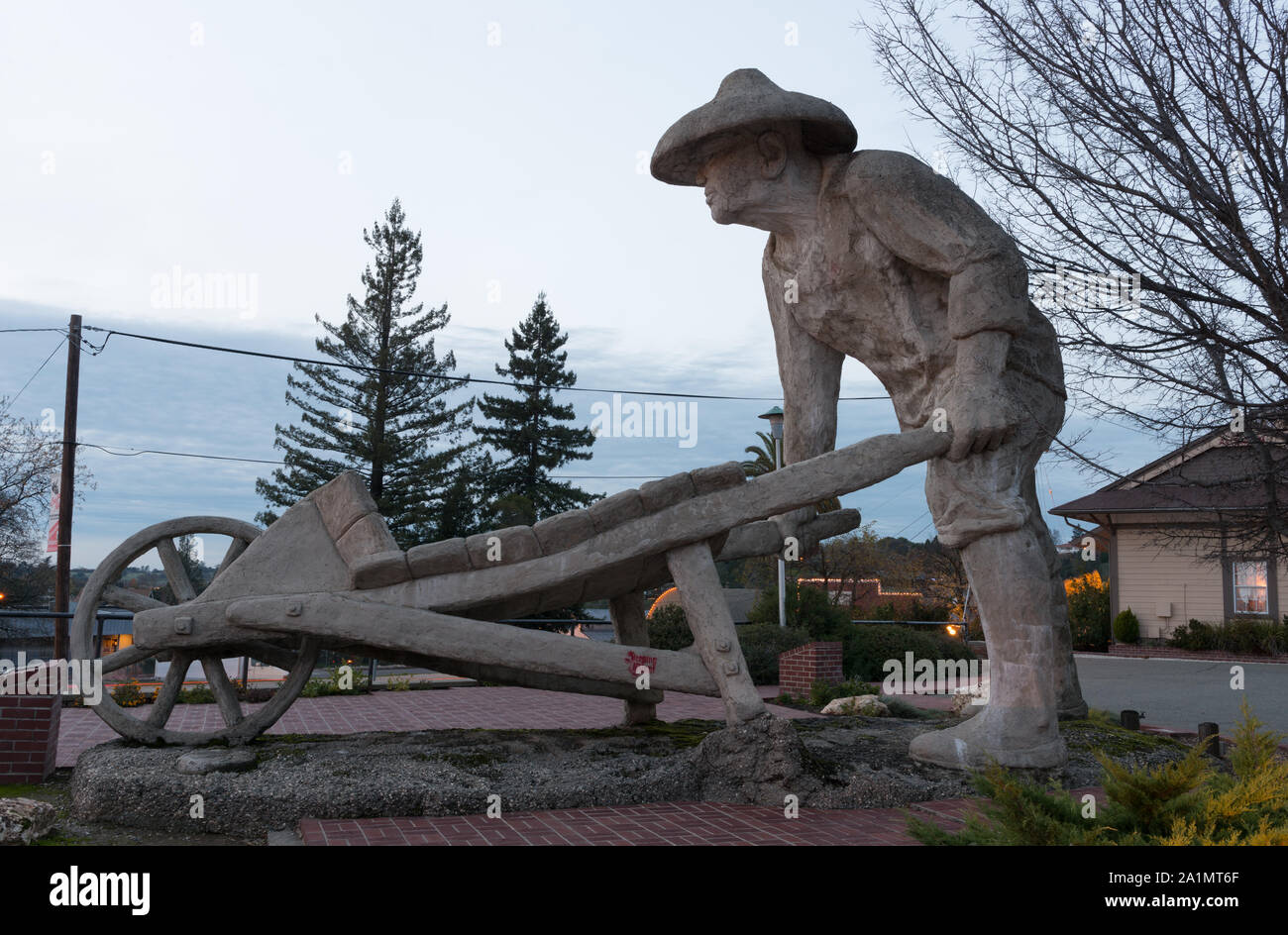 One of several remarkable roadside attractions giant, concrete statues