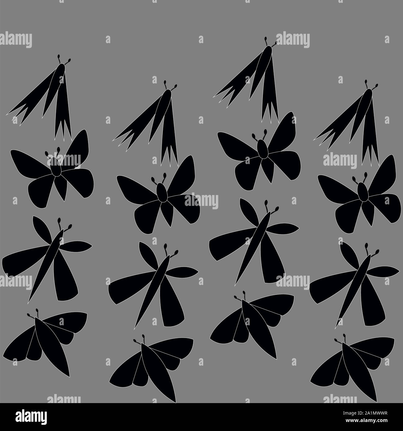 Colorful Butterfly Pattern For Background Notebook Simple Design