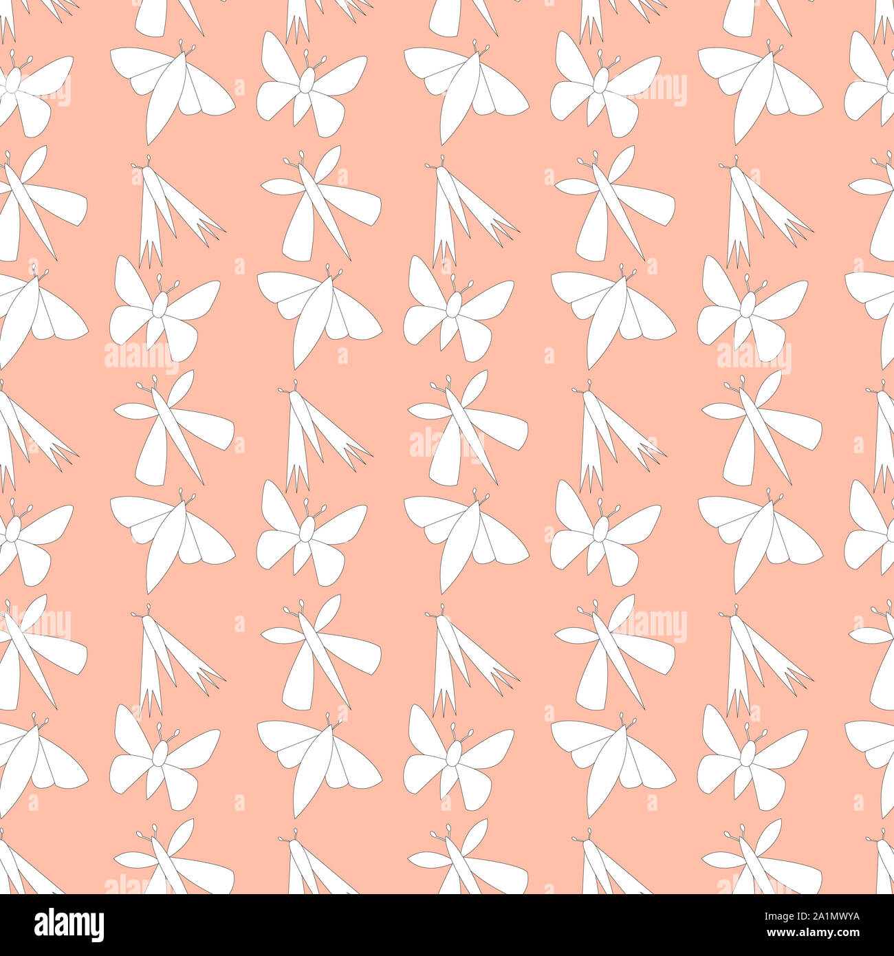 Colorful Butterfly Pattern For Background Notebook Simple Design