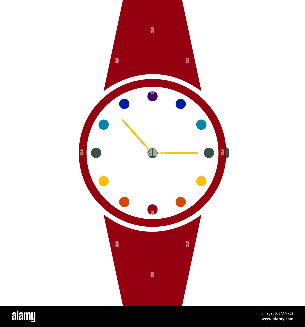 https://c8.alamy.com/comp/2A1MX02/vector-analog-clock-on-a-wrist-icon-symbol-of-time-management-chronometer-with-hour-and-minute-arrow-simple-colorful-illustration-isolated-on-white-2A1MX02.jpg