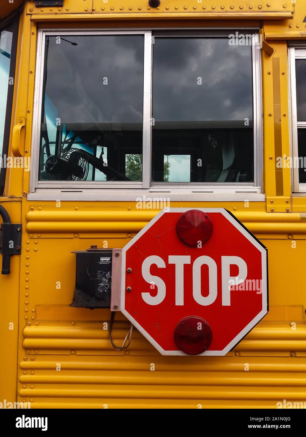 American school bus sign hi-res stock photography and images