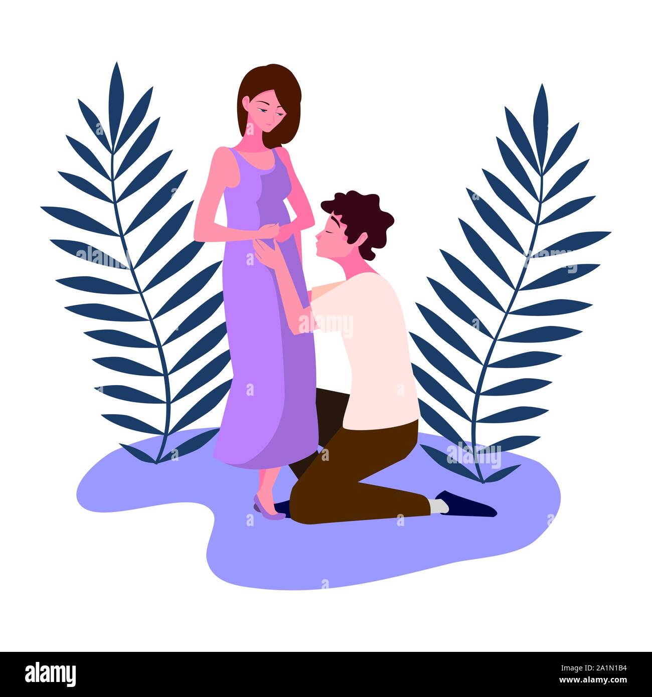 Pregnant woman and man design, Couple family love pregnancy maternity and  expecting theme Vector illustration Stock Vector Image & Art - Alamy