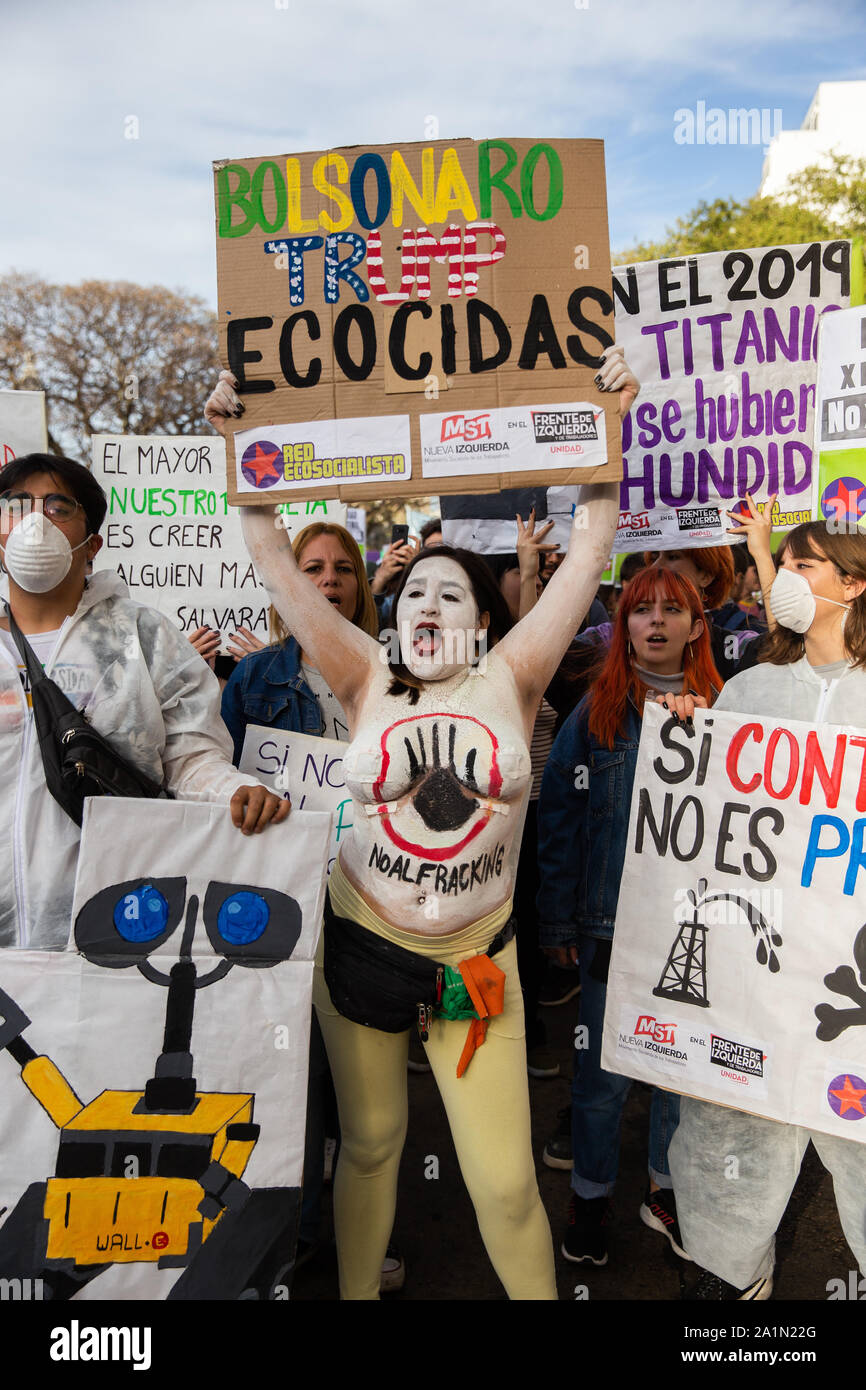 Global Climate Strike, Buenos Aires, Argentina Stock Photo