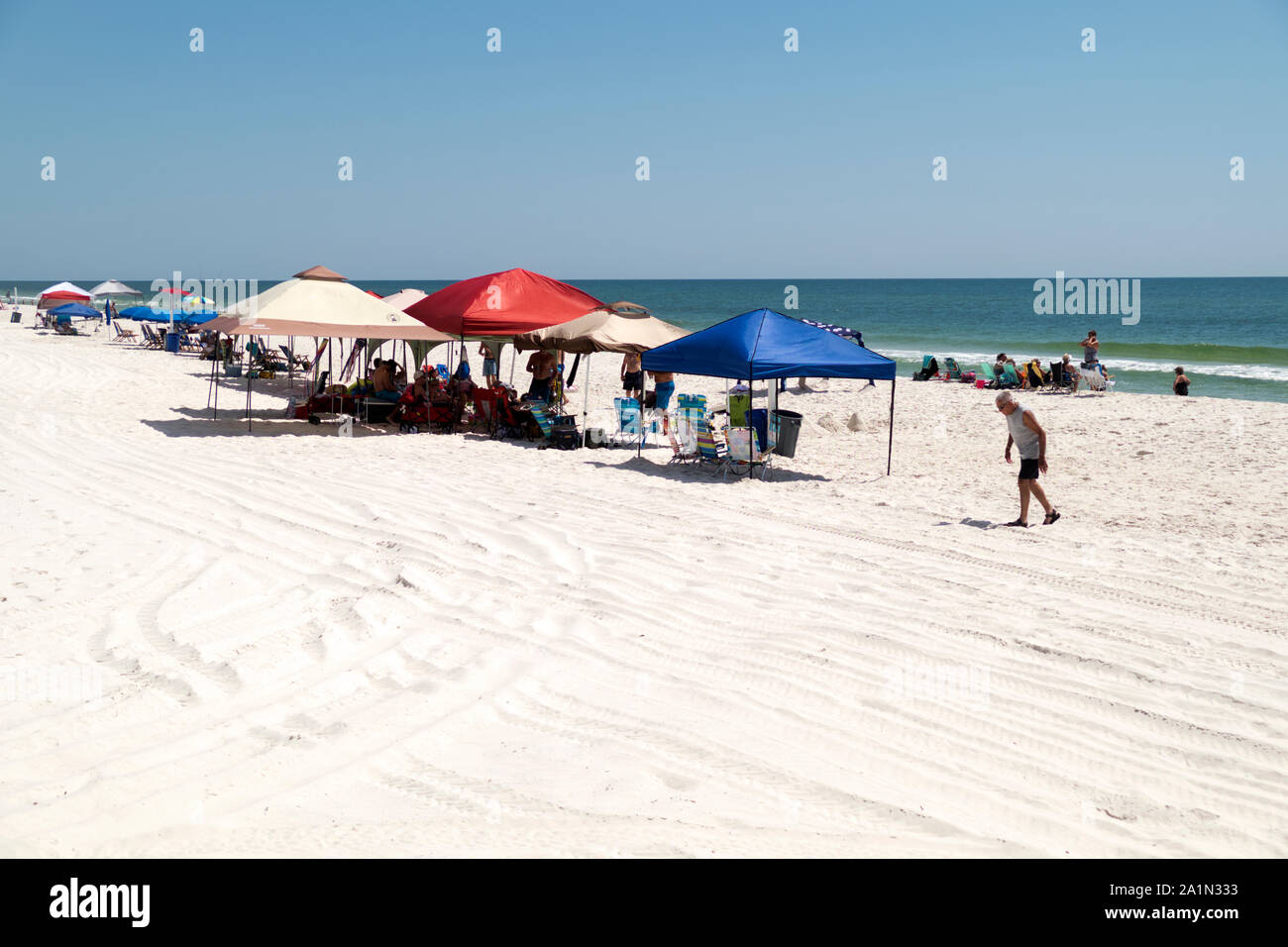 The Gulf of Mexico beach at Gulf Shores, Alabama, USA Stock Photo