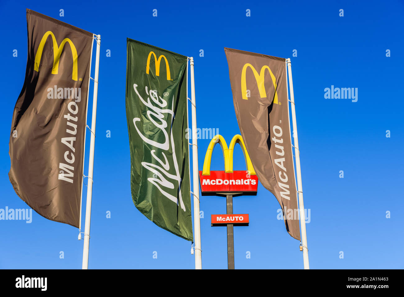 Valencia Spain May 29 2019 Advertising Poster Of Mcdonald S