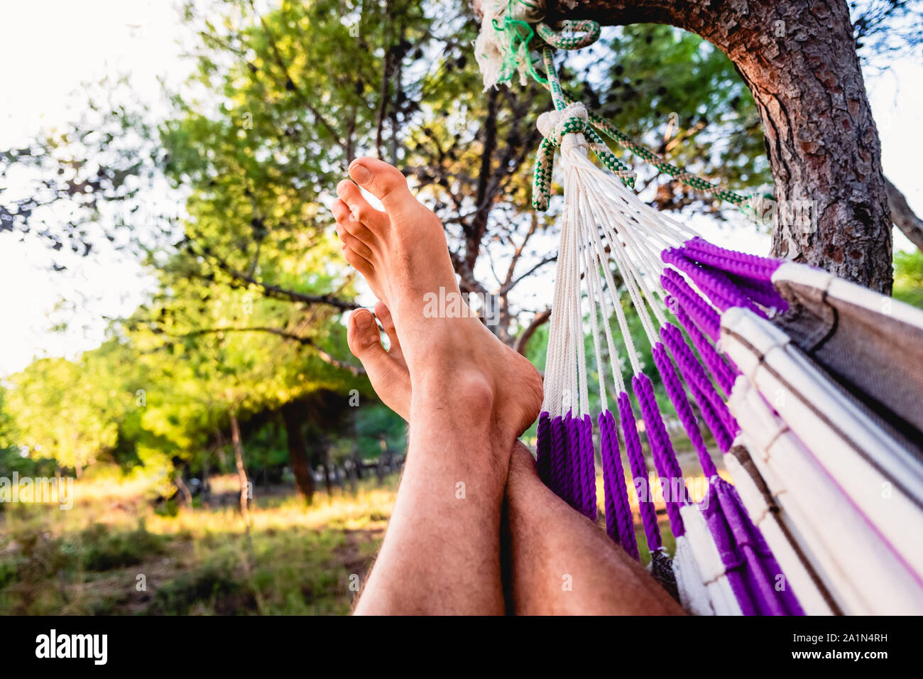 Barefoot male feet sleep hires stock photography and images Alamy
