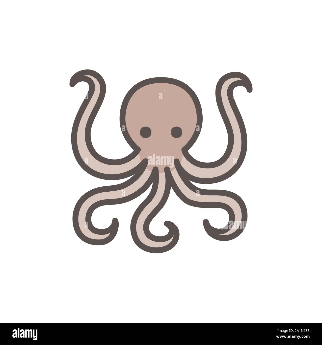 Octopus icon silhouette hi-res stock photography and images - Alamy