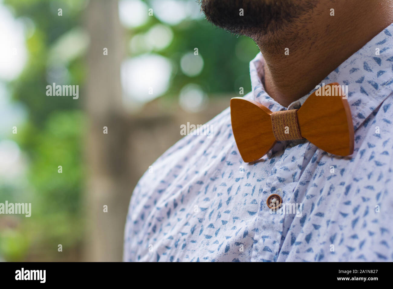 New wood bow tie designs Stock Photo