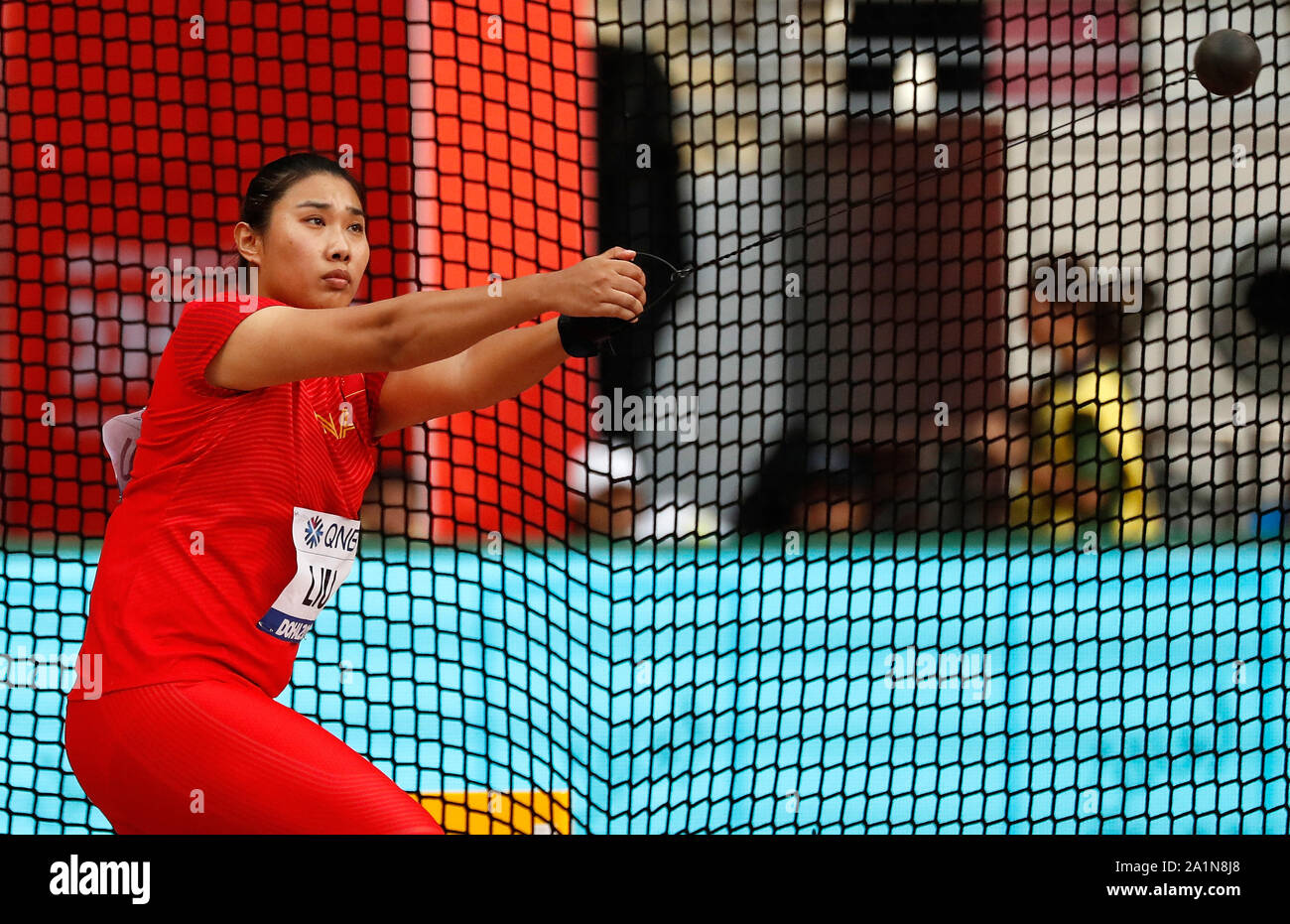 Doha, Qatar. 27th Sep, 2019. Liu Tingting of China competes during the