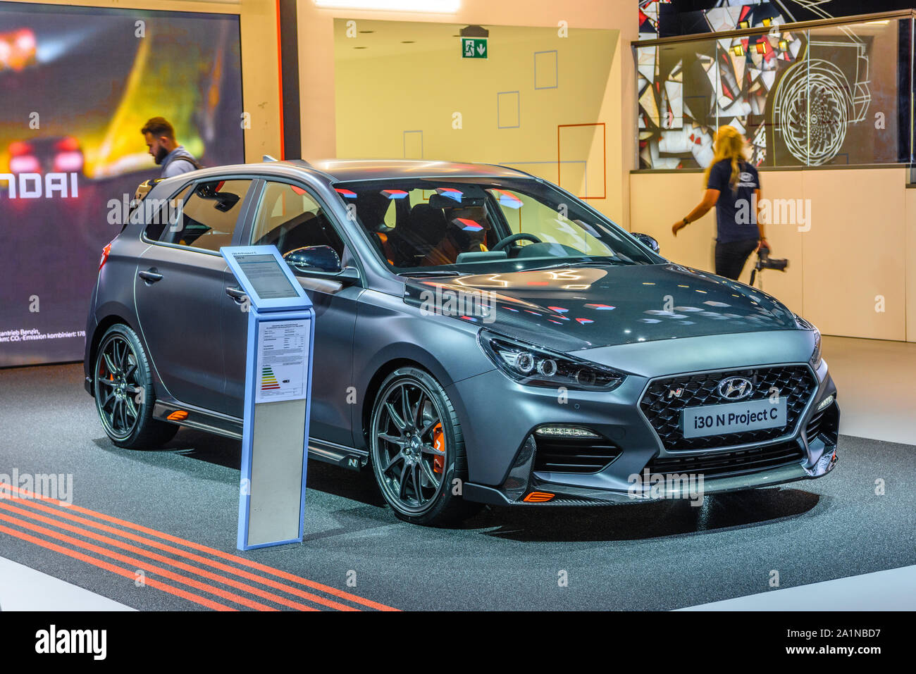 Frankfurt Germany Sept 2019 Steel Gray Hyundai I30 N Project C Hatchback Iaa International Motor Show Auto Exhibtion Stock Photo Alamy