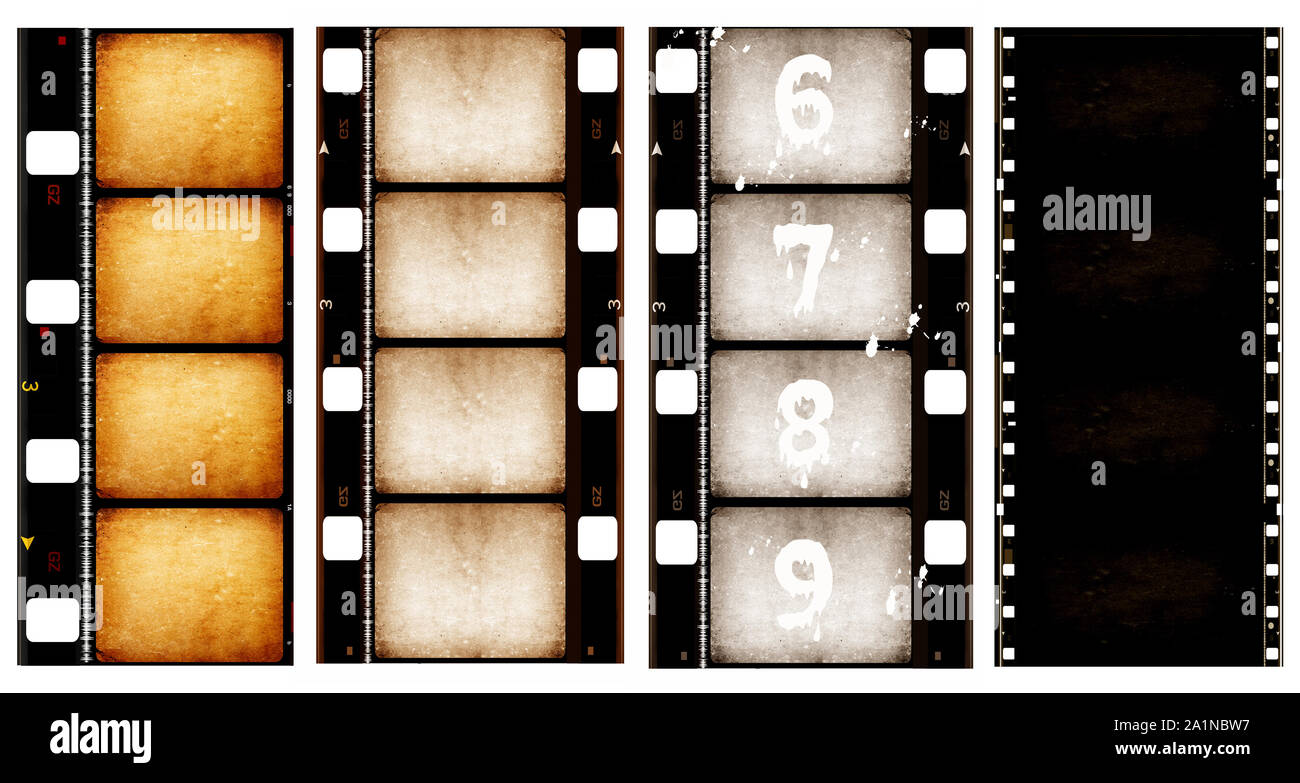 Close up of vintage movie film strips Stock Photo - Alamy