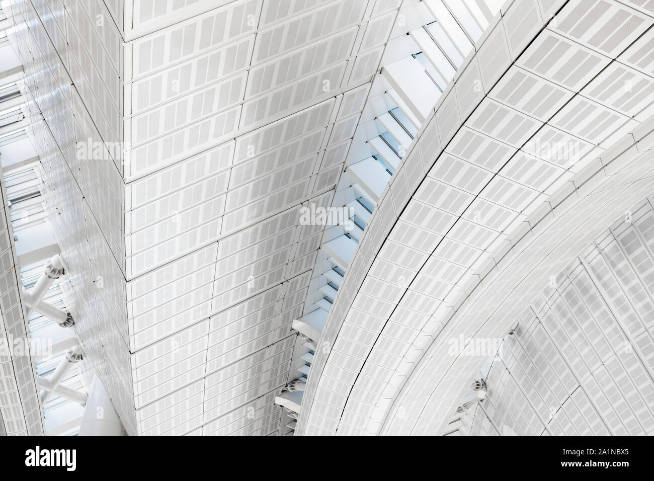 Interior of High Speed Rail Station, West Kowloon Hong Kong Stock Photo