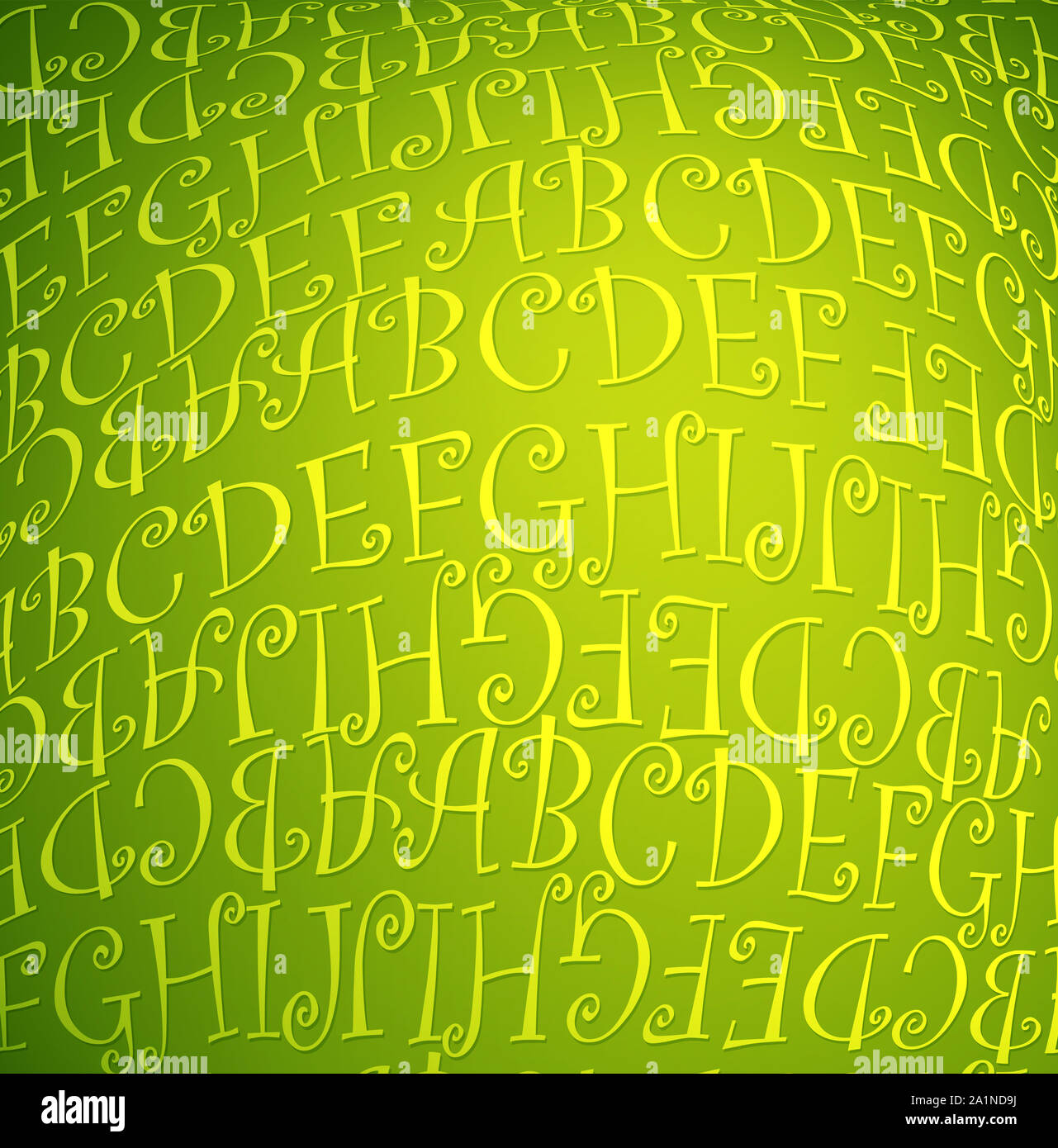 Abstract text,2D computer art Stock Photo