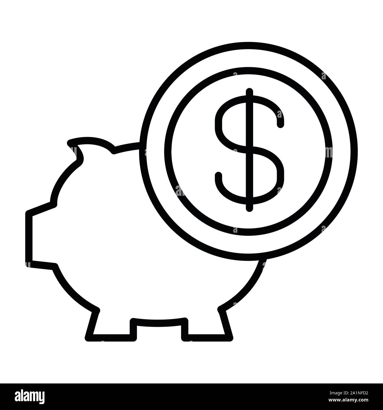 Money Icon, Vector Illustration, Business Outline Stock Vector Image ...