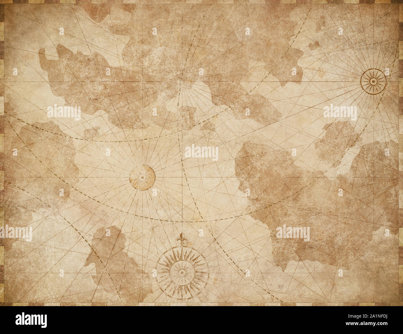 Abstract old nautical vintage map background Stock Photo - Alamy
