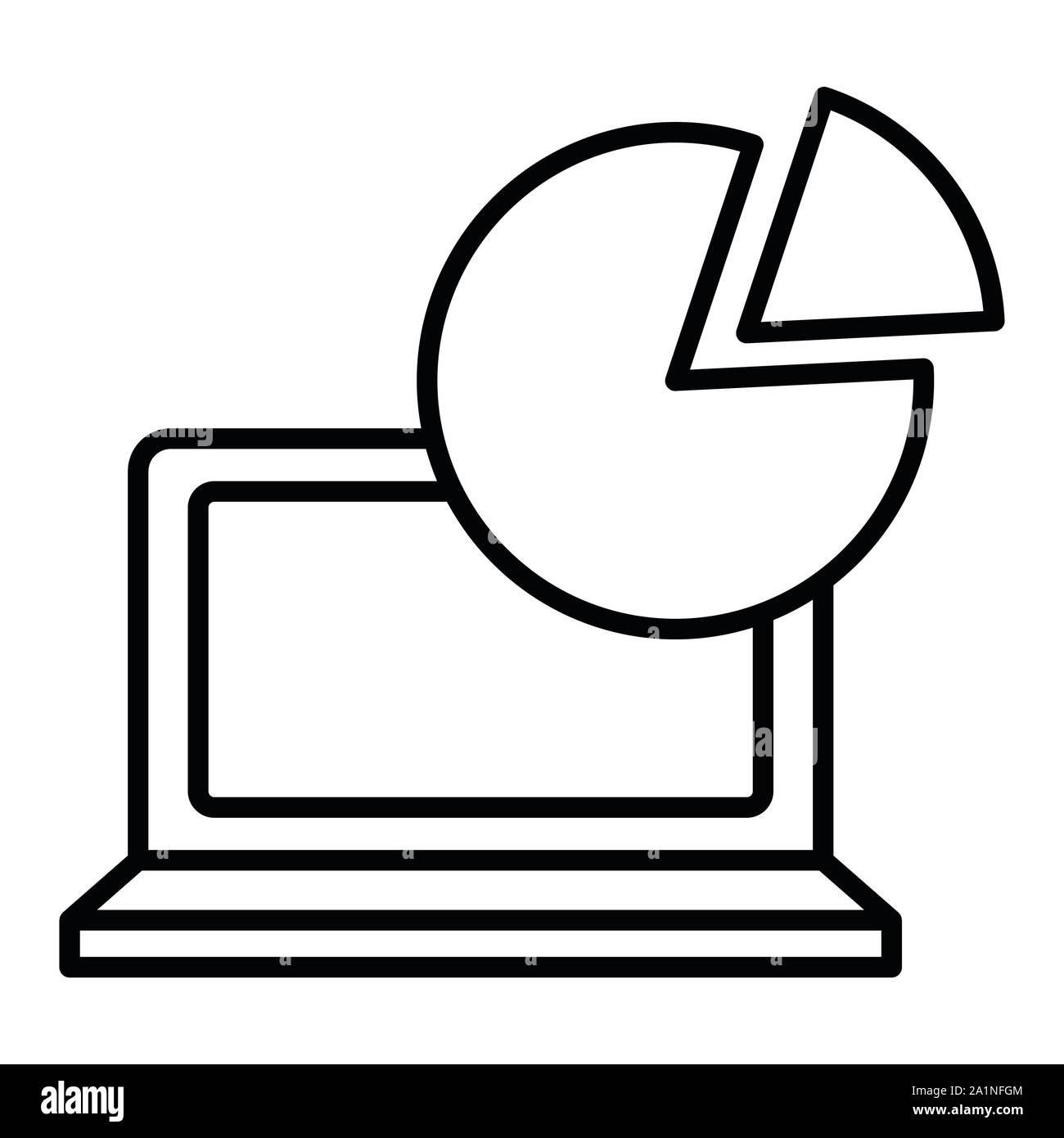 Chart Icon, Vector Illustration, Business Outline Stock Vector Image ...