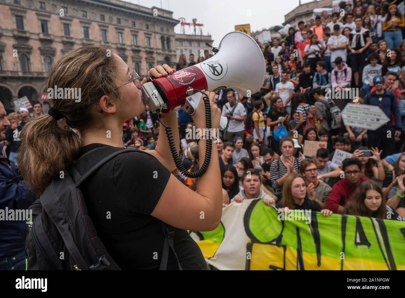 Students rally megaphone hi-res stock photography and images - Alamy