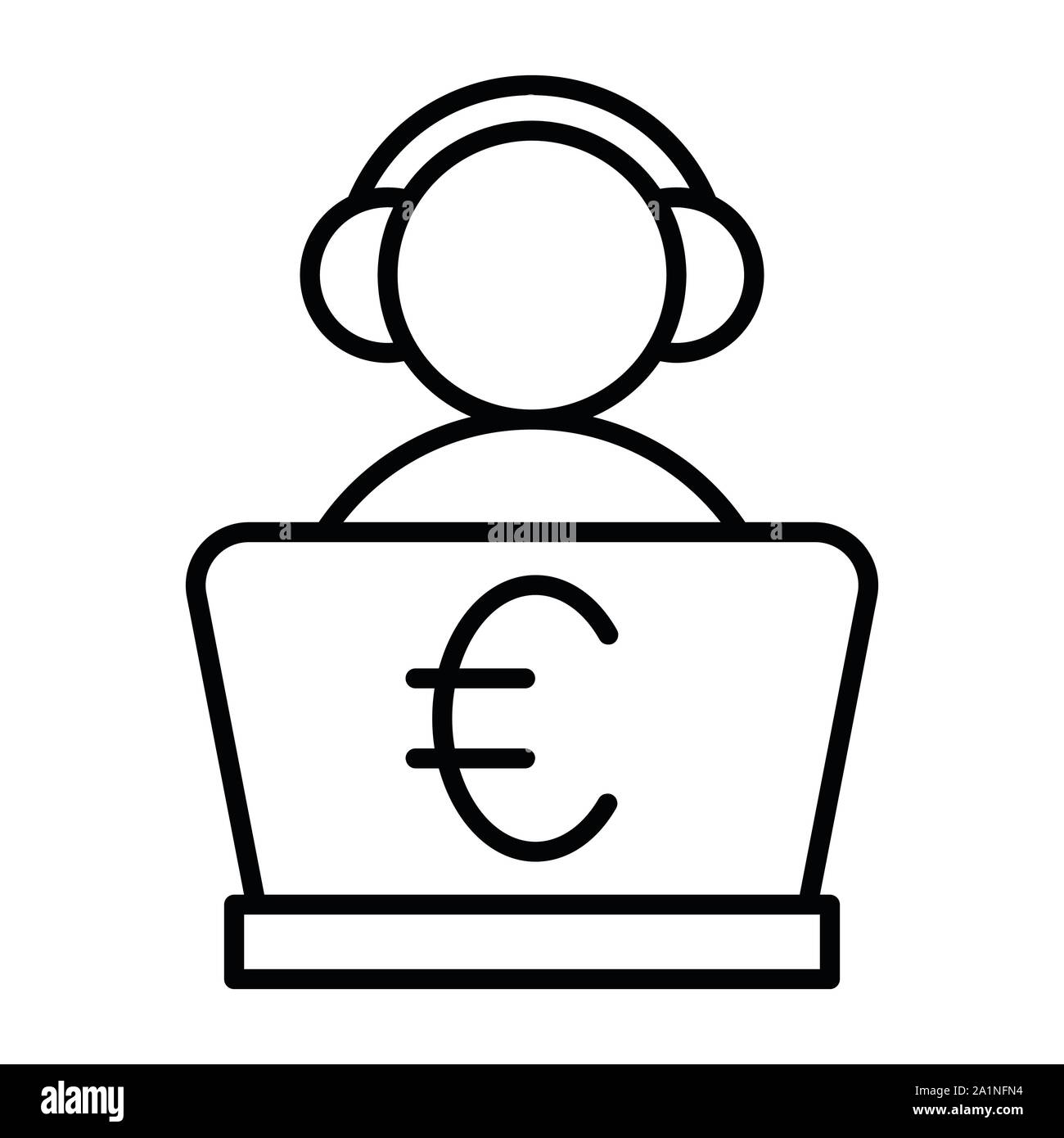 Support Icon, Vector Illustration, Business Outline Stock Vector