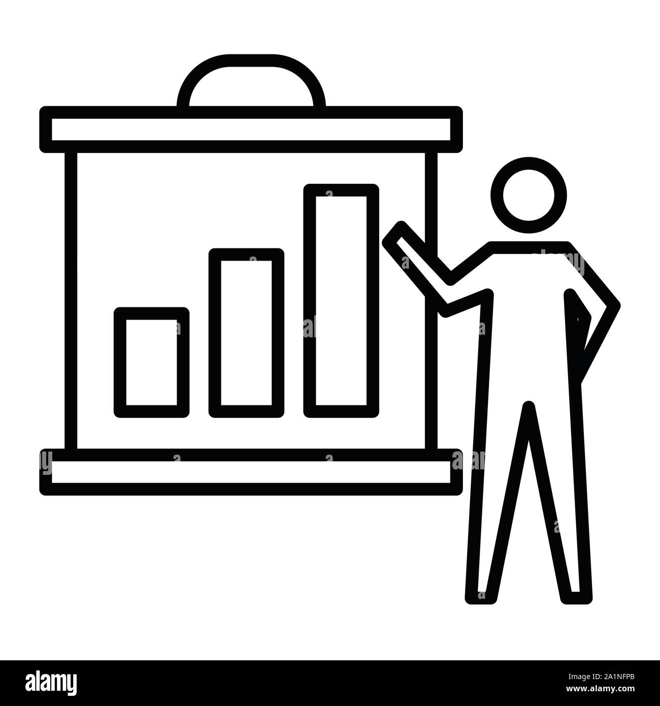 Chart Icon, Vector Illustration, Business Outline Stock Vector Image ...