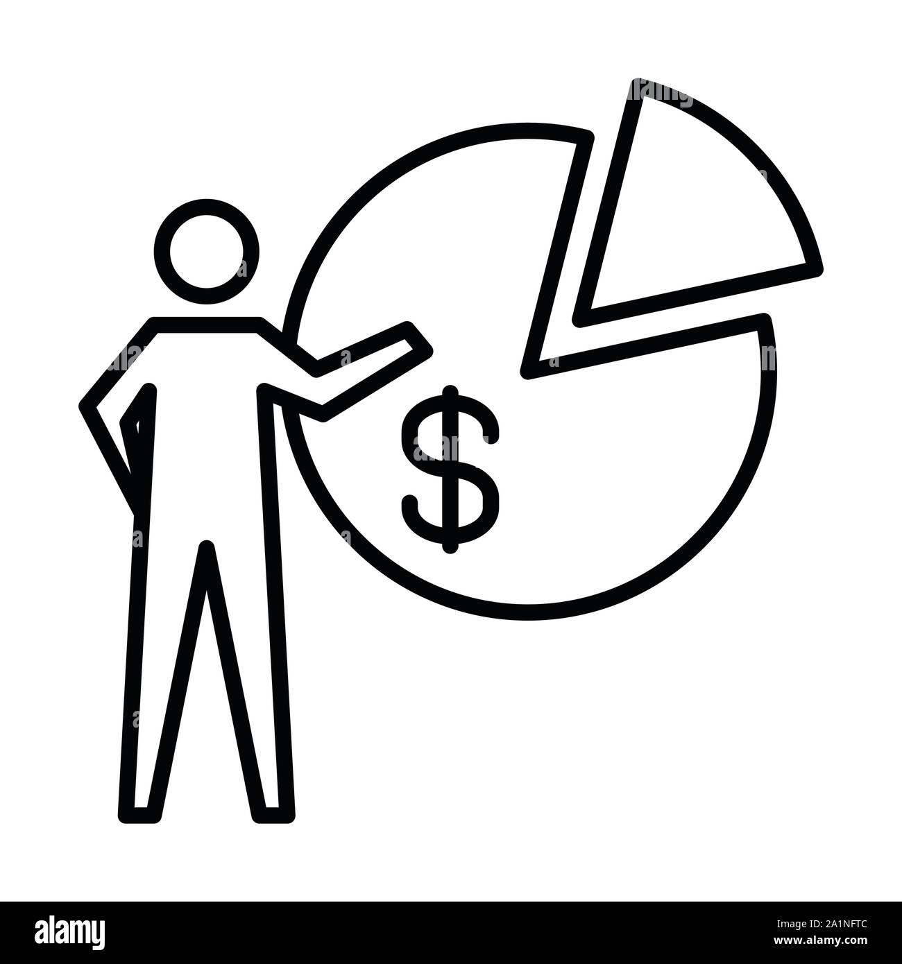 Chart Icon, Vector Illustration, Business Outline Stock Vector Image ...