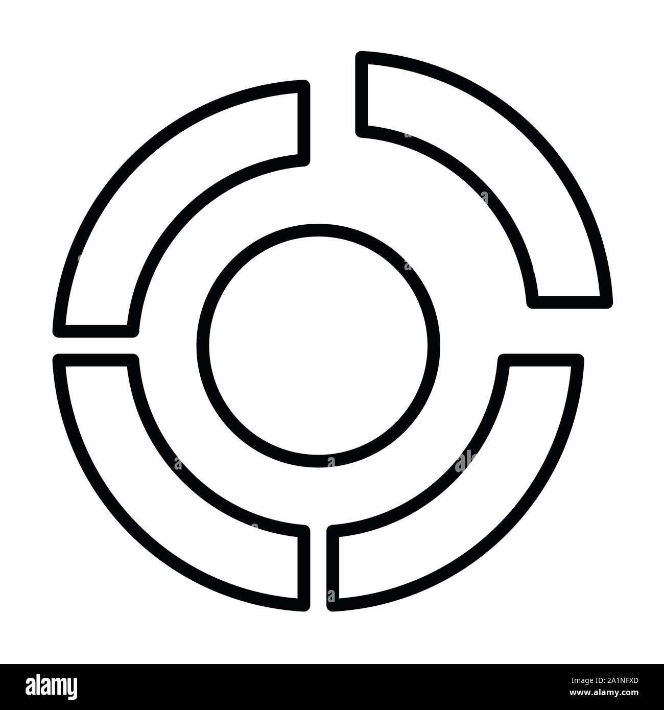 Chart Icon, Vector Illustration, Business Outline Stock Vector Image ...