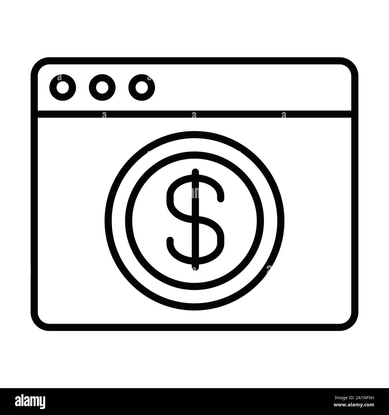 Money Icon, Vector Illustration, Business Outline Stock Vector Image ...